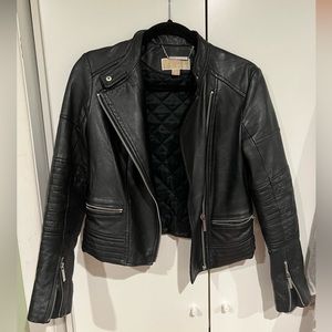 Michael Kors Black Leather Jacket. Size Small.